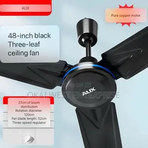 Aux 48-Inch Super Silent Ceiling Fan – Large Airflow Iron Blade Fan
