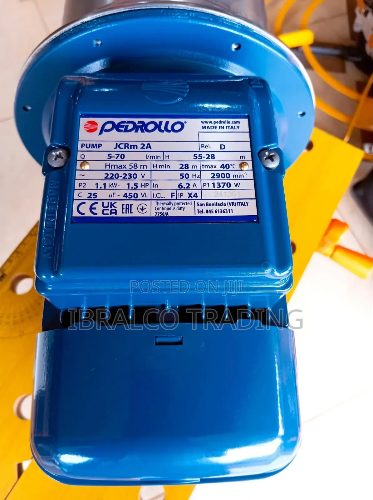 Pedrollo Water Pump(1.5hp)