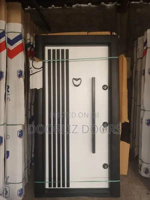 Black and White Turkish Triple Lock Security Door Single