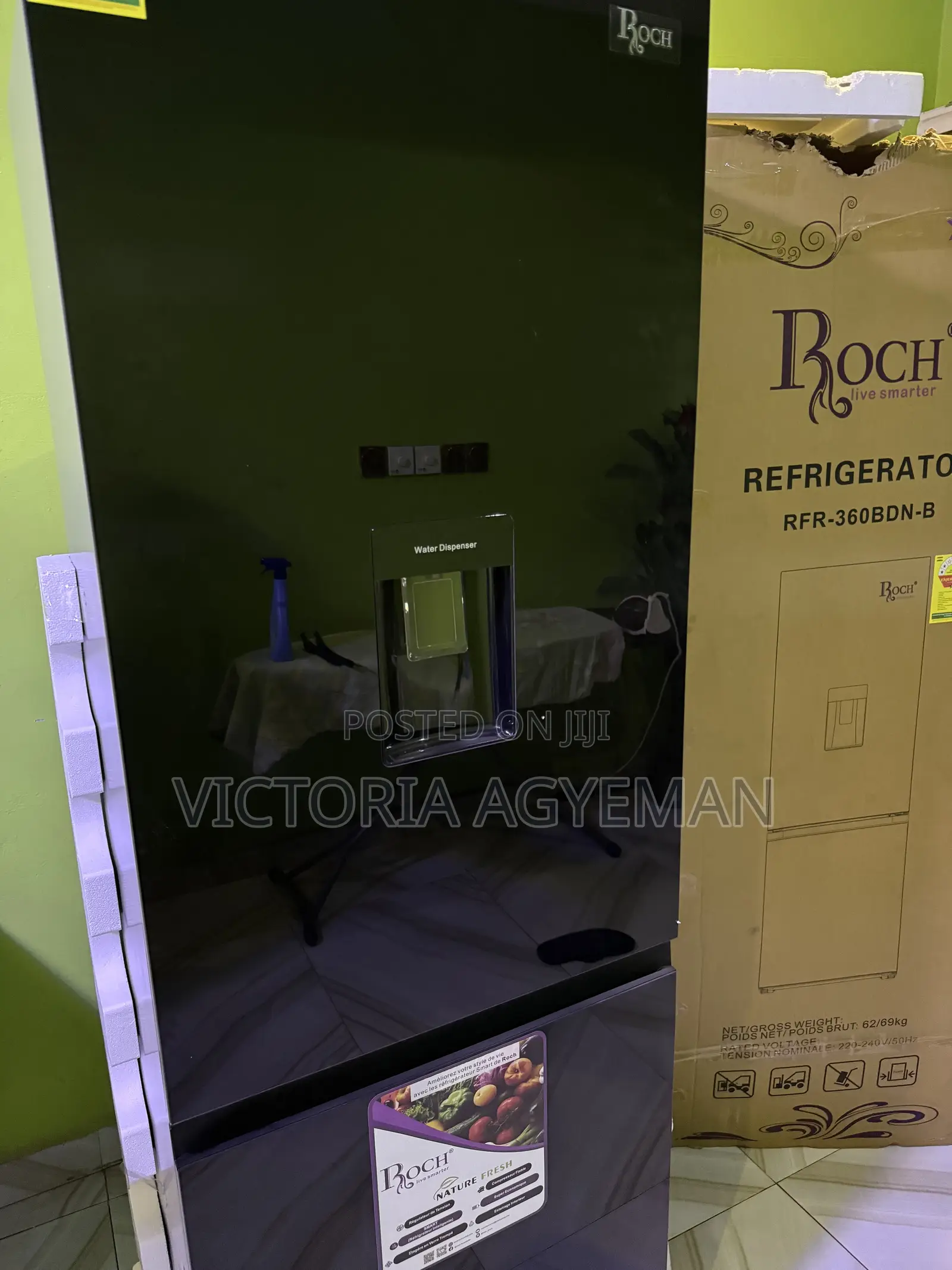 Brand New Roch Refrigerators 307 Litres (Rfr-360bd-B) Water Dispenser
