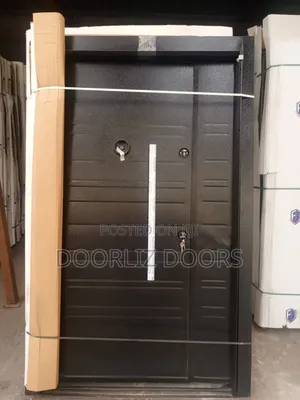Black Quality Double Lock Turkish Security Door(One and Half)