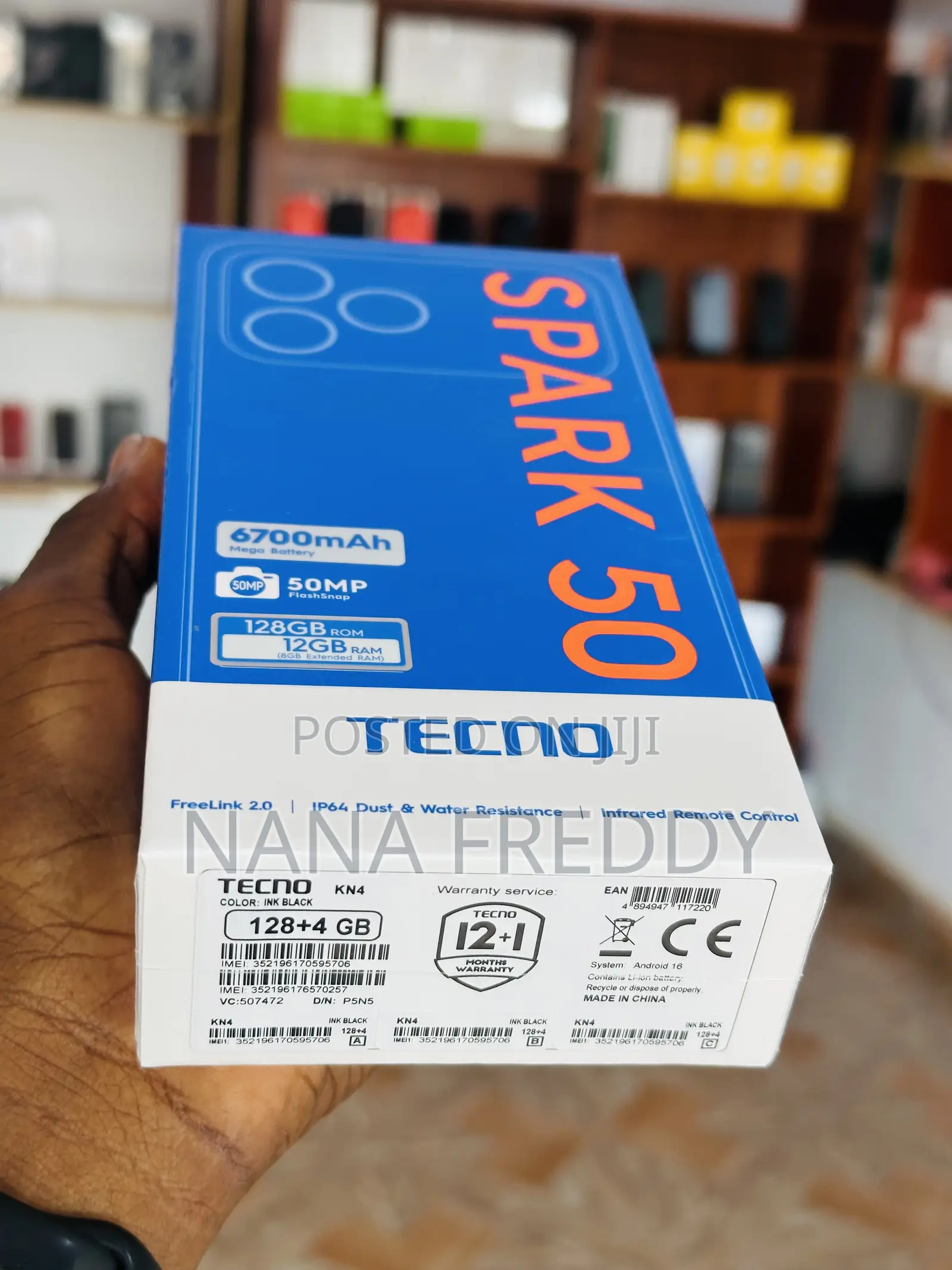 New Tecno Spark 50 128 GB Black