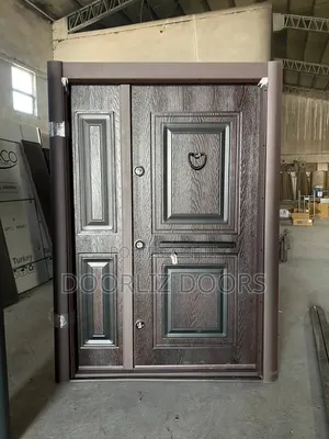 Elegant Dark Brown Triple Lock Security Door(One and Half)