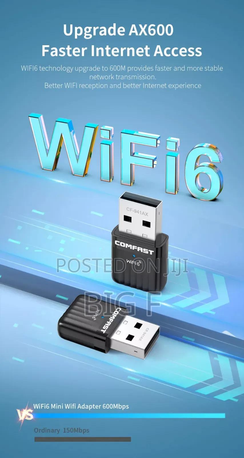 Comfast Ax 600 600mbps Dual Band Usb Wifi6 Adapter - Usb Wifi Dongle