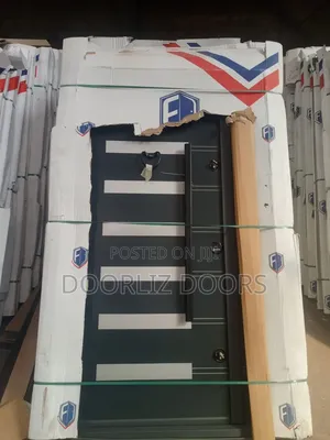 Turkish Black and White Triple Lock Security Door With Accessories
