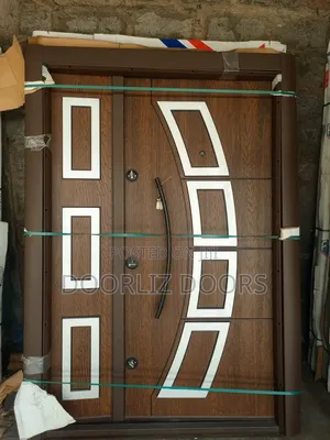 Dark Brownand Silver Turkish Triple Lock Security Door One and Half