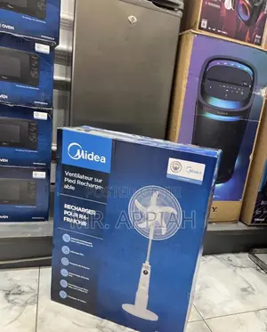 Lovely Design Midea 18” Rechargeable Standing Fan(White)Digital Remote