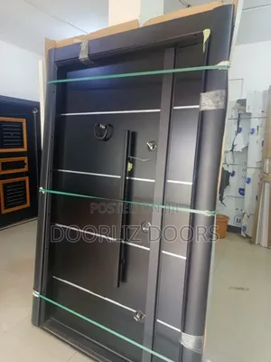 Alucobond Black Security Doors