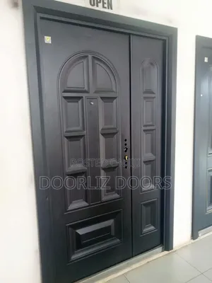 One and Half Black Security Door
