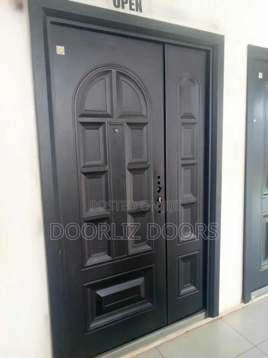 One and Half Black Security Door