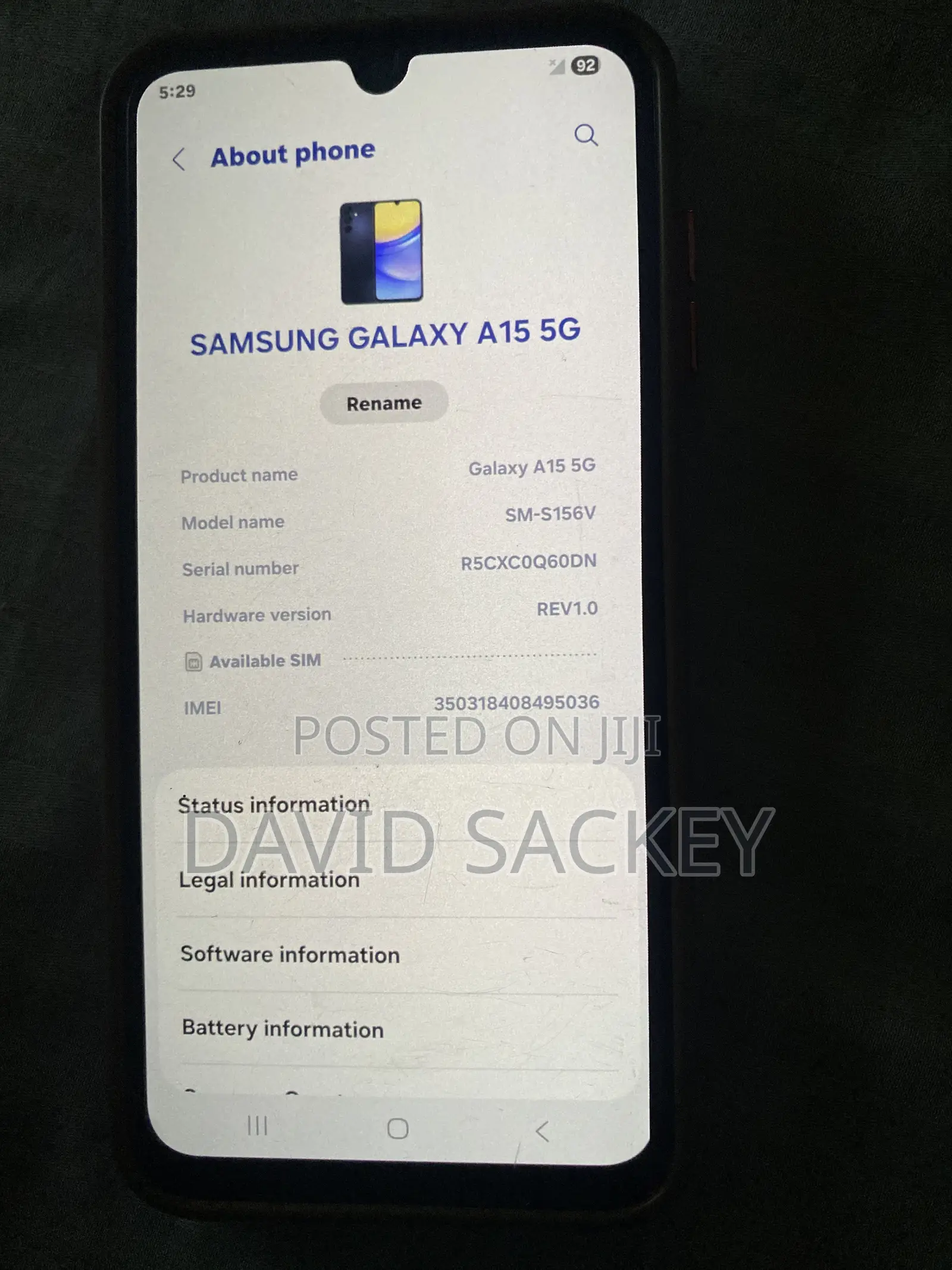 New Samsung Galaxy A15 5G 64 GB Blue