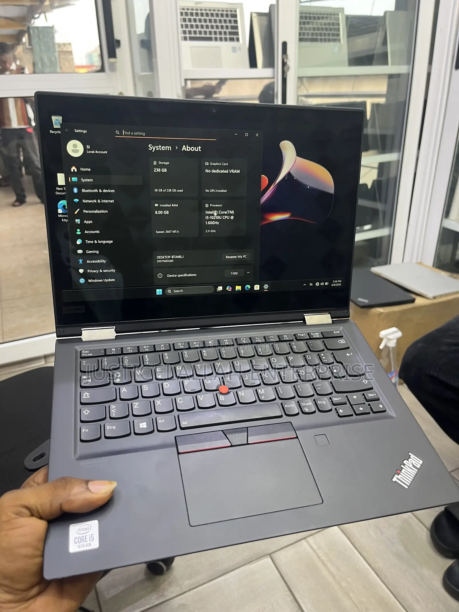 Laptop Lenovo ThinkPad L13 Yoga 8GB Intel Core i5 SSD 256GB