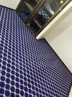 Dark Blue Carpet With Design For Industrial Purposes