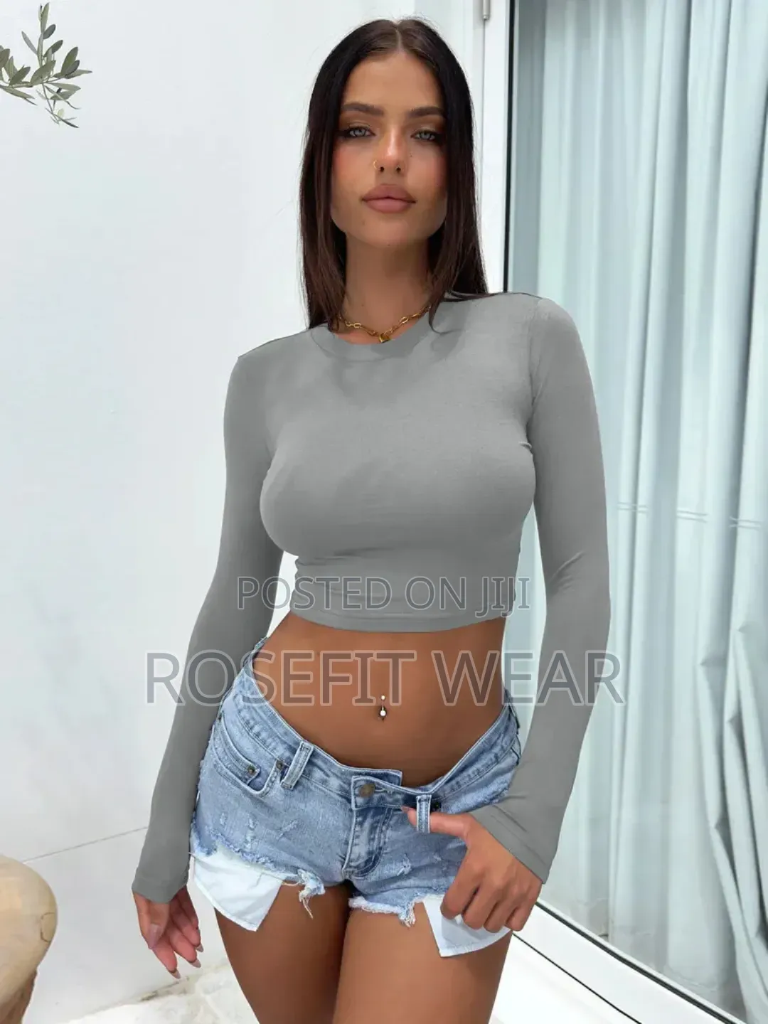 Long Sleeve Cropped Top