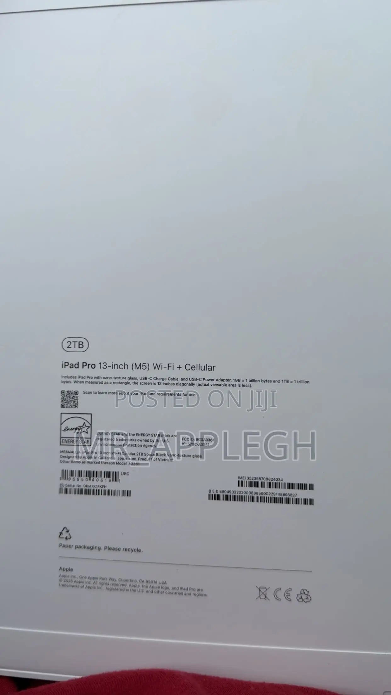 New Apple iPad Pro 13 (2025) 2 TB Black