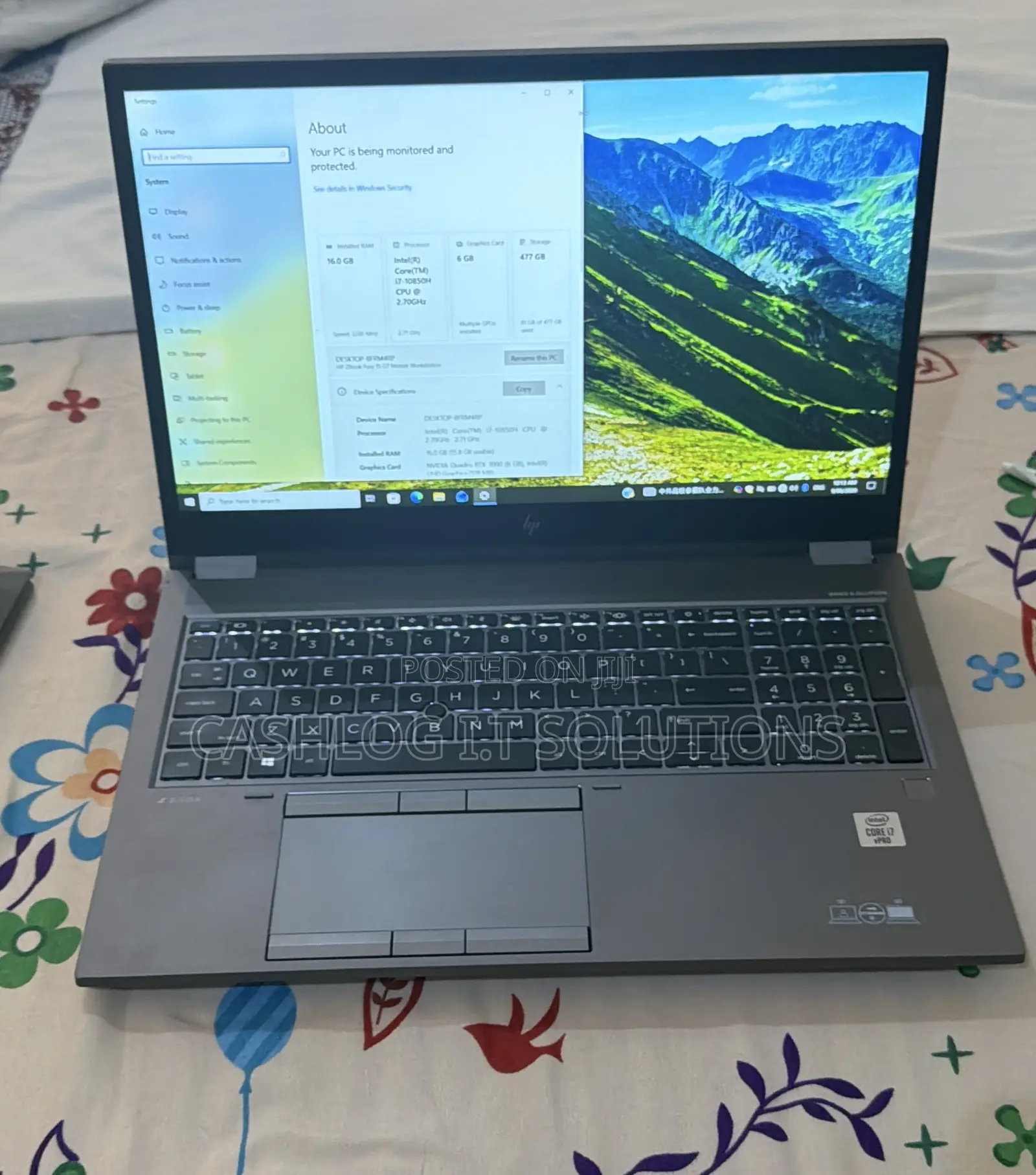 Laptop HP Zbook Fury 15 G7 16GB Intel Core i7 SSD 512GB