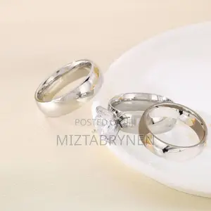 3 Piece His and Hers Couple Wedding Engagement Rings Set- Silver