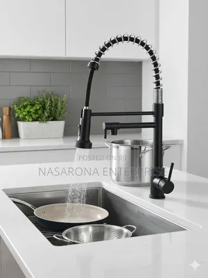Black Flexible Kitchen Faucet