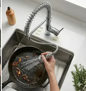 Silver Pull Down Kitchen Faucet Tap