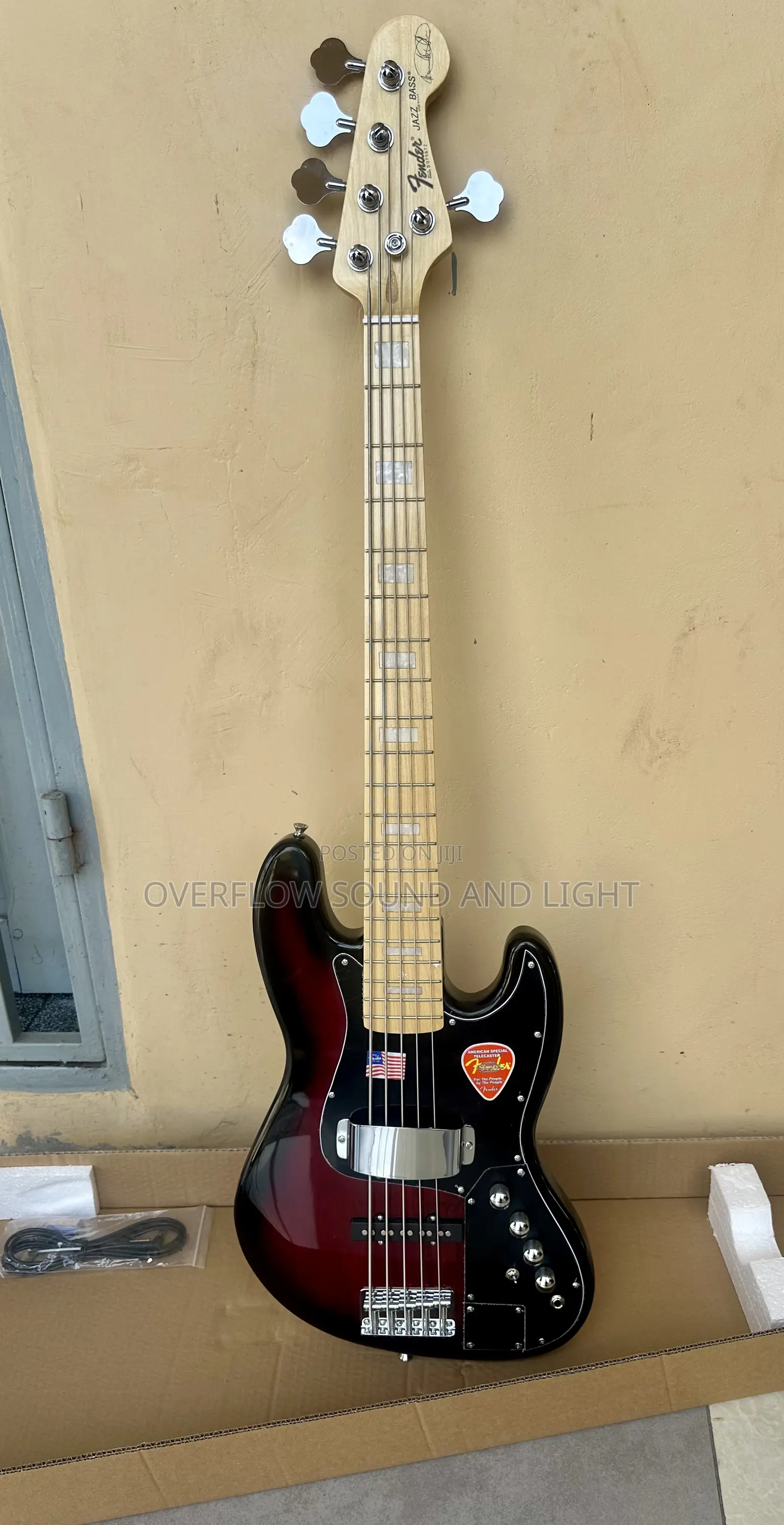 Fender Jazz Bass Active Guitar (Red Black)