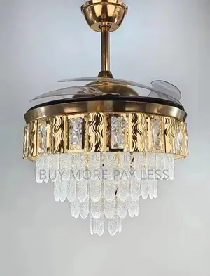 Swanart Crystal Chandelier Ceiling Fan