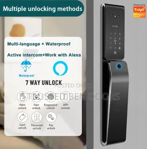 Waterproof Face Recognition Tuya Wifi Smart Lock (Works With Alexa)