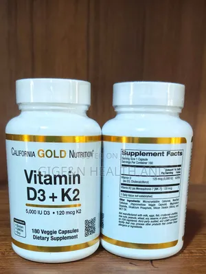 Vitamin D3+ as Mk-7, 180 Veg Capsules.