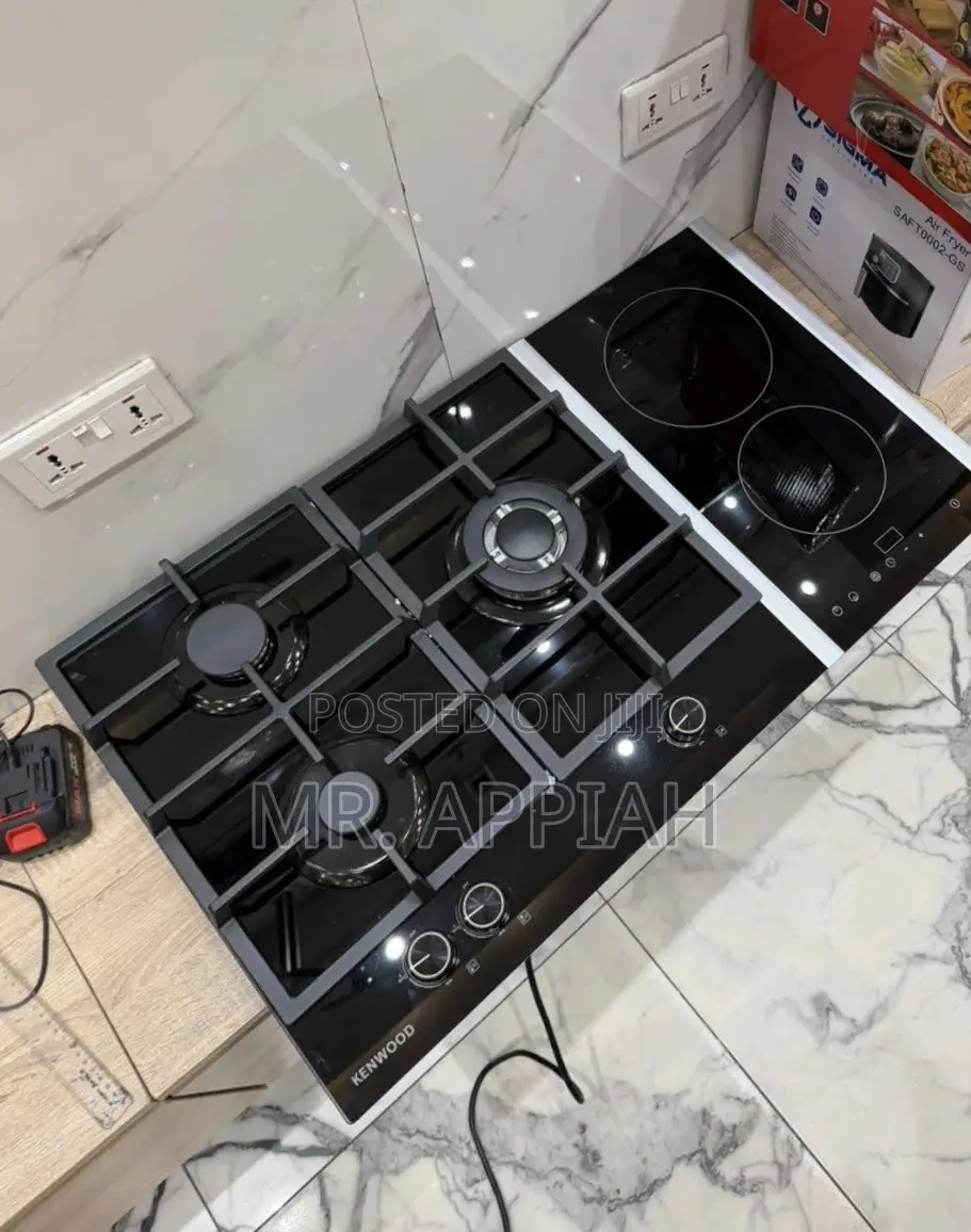 Premium Kenwood 90cm 4 Gas With 2 Electric Hob(Tempered Glass)