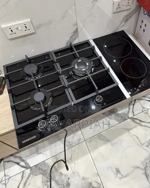Get Unique Kenwood 90cm 4 + 3 Tempered Glass Hob(Black)