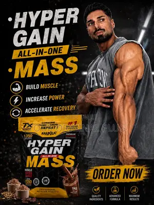 Anabolic Hyper Mass Gainer, All-in-. Calorie-rich, Nutrient-packed.