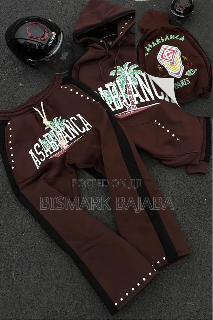 Casablanca Men’S Hoodie Joggers Tracksuit Set