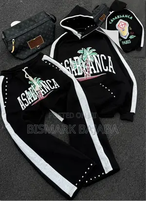 Casablanca Men’S Hoodie Joggers Tracksuit Set