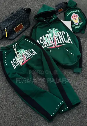 Casablanca Men’S Hoodie Joggers Tracksuit Set