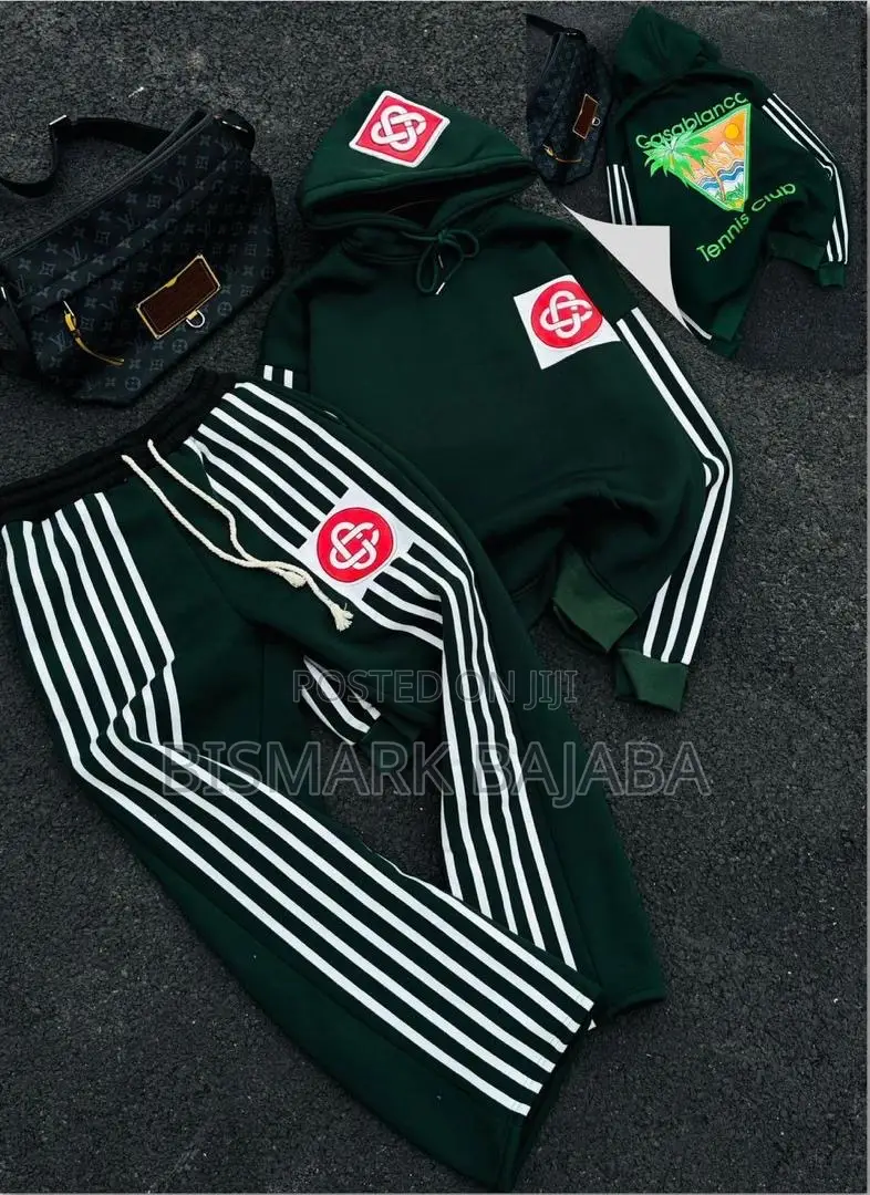Casablanca Men’S Hoodie Joggers Tracksuit Set