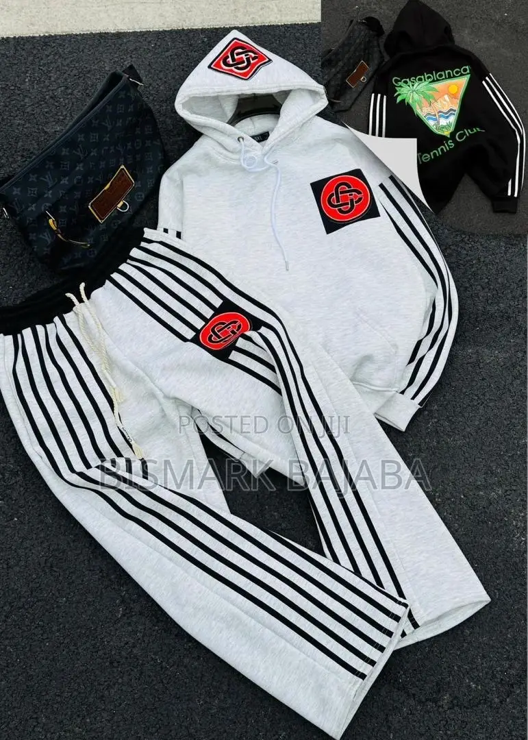 Casablanca Men’S Hoodie Joggers Tracksuit Set