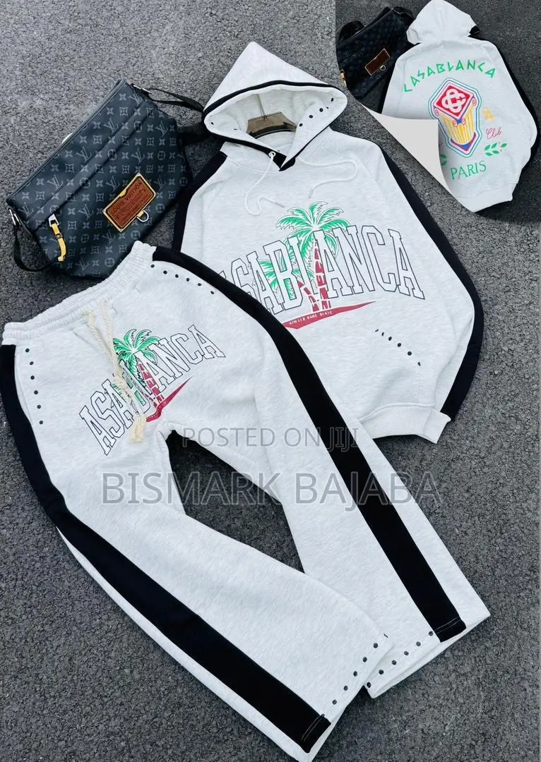 Casablanca Men’S Hoodie Joggers Tracksuit Set