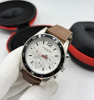 Coach Sullivan Sport Watch With Brown Original Leather Strap