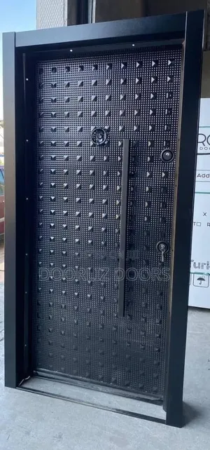 Beautiful Quality Double Lock Turkish Security Door Black