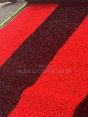 Two Colors Red and Black Artificial Grass Carpets