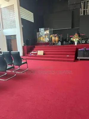 Durable Red Wine Carpet for Church, Platforms and Conference Rooms
