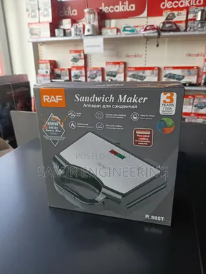 Raf Sandwich Maker, 1400w, 4 Slice With Fixed Plate,