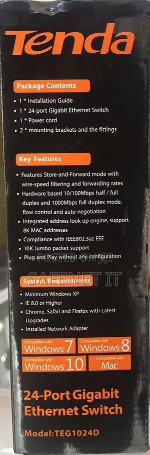 24 Port Gigabit Ethernet Switch Tenda