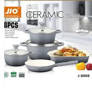 8-Piece Ceramic Non-Stick Cookware Set
