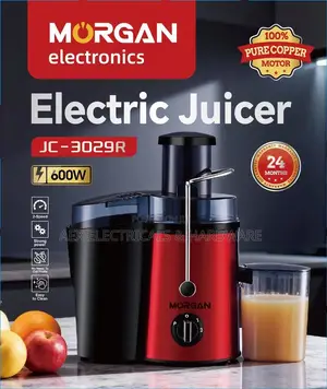 Morgan Electric Juicer Jc-3029r 600w 2-speed - Brand New