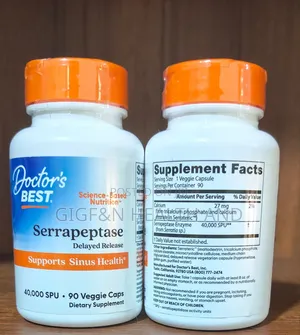 Serrapeptase, 90 Veg Capsules, 40, 000 Spu