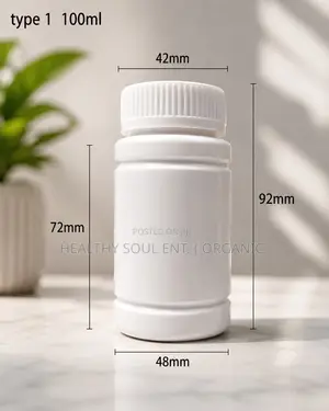 100ml White Plastic Bottle – Type 1 (Premium Quality)