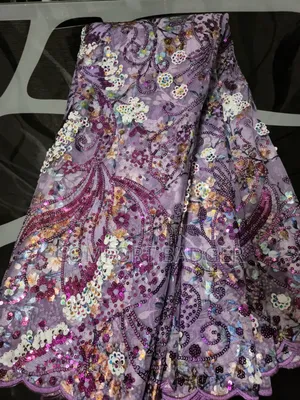 Beautiful Embellished Purple Sequin Lace