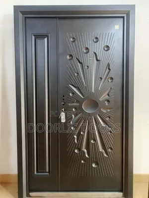 Beautiful Black Security Door With Accessories(One and Half)