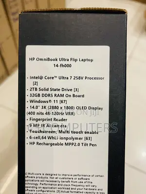 New Laptop HP OmniBook Ultra Flip 14" 32GB Intel Core Ultra 7 SSD 2T
