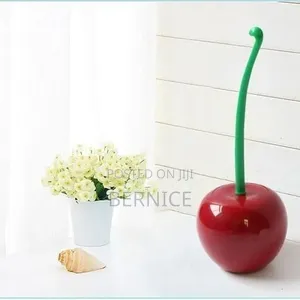 Cherry-shaped Toilet Brush With Holder